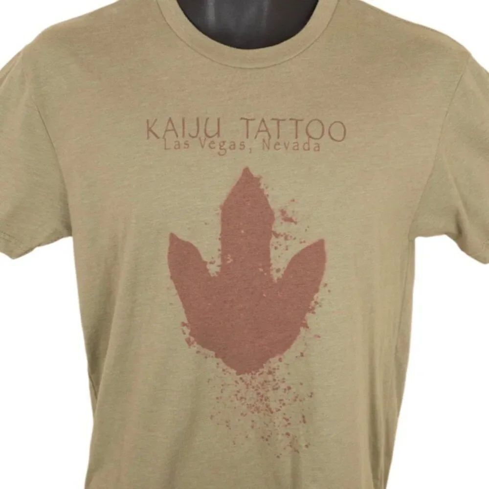 Kaiju Tattoo T Shirt Mens Size Small Green Las Vegas Nevada